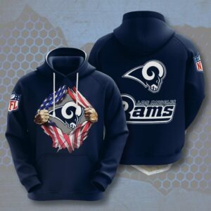 Los Angeles Rams 3D Printed Hooded Pocket Pullover Hoodie For Awesome Fans