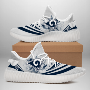 Los Angeles Rams Yeezy Shoes NFL Sport Team Rams Yeezys Sneakers Size US5-13