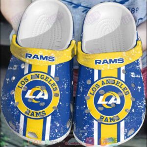 NFL Los Angeles Rams blue yellow Crocband Clogs